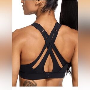 Yvette Sports Bra High Impact Adjustable Criss Cross Back SP/ 512-bb3